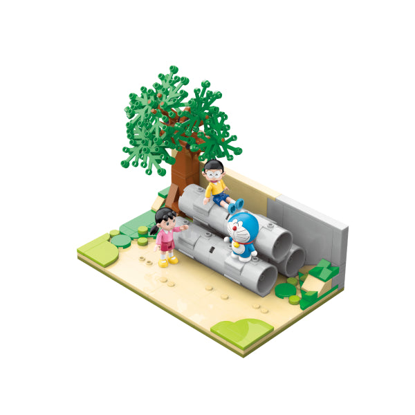 哆啦A夢 水泥管空地情境造型積木