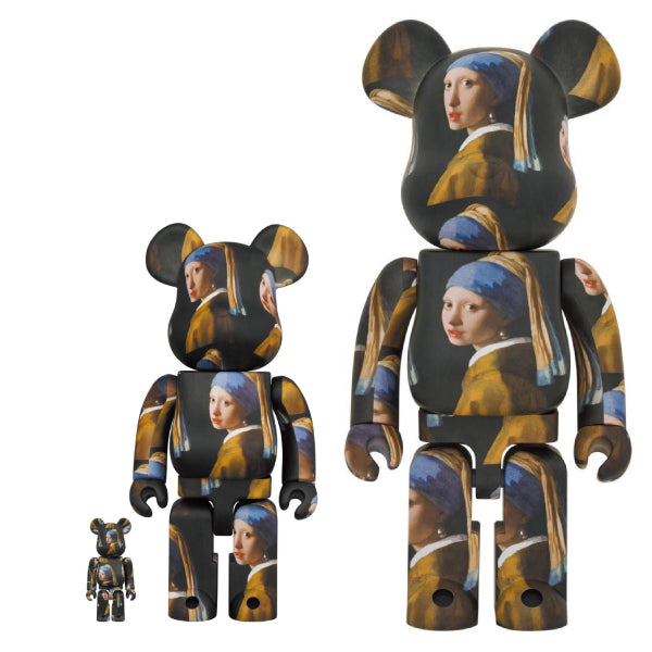 BE@RBRICK Johannes Vermeer "Girl with a Pearl Earring" 100% & 400%, 1000%