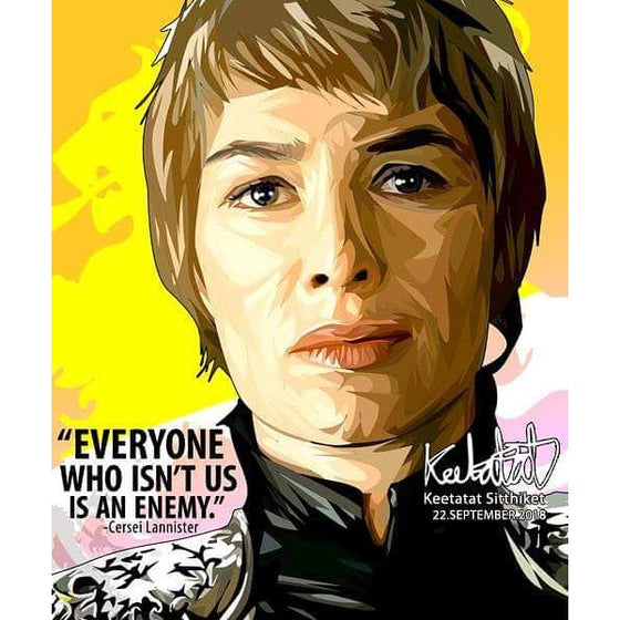 Pop Art Poster Wall Decoration Drawing Game of Thrones Cersei Lannister Collectibles