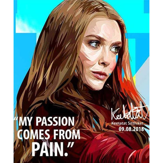 Pop Art Poster Wall Decoration Drawing Marvel Avengers Scarlet Witch collectibles