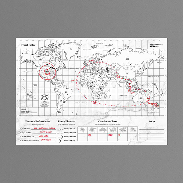 Scratch Map Rose Gold Travel Wall Decoration Poster Back Blank Map Notes