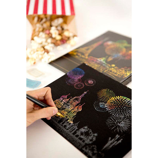 Scratch Coloring - Night View Fireworks_Art, Fun :)_LAGO - Up-Next