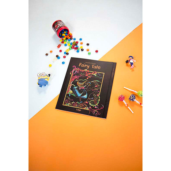 Lago Scratch Art Cartoon Coloring Book for Kids Fairy Tale Drawing