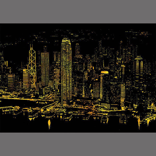 夜景刮畫 - 香港