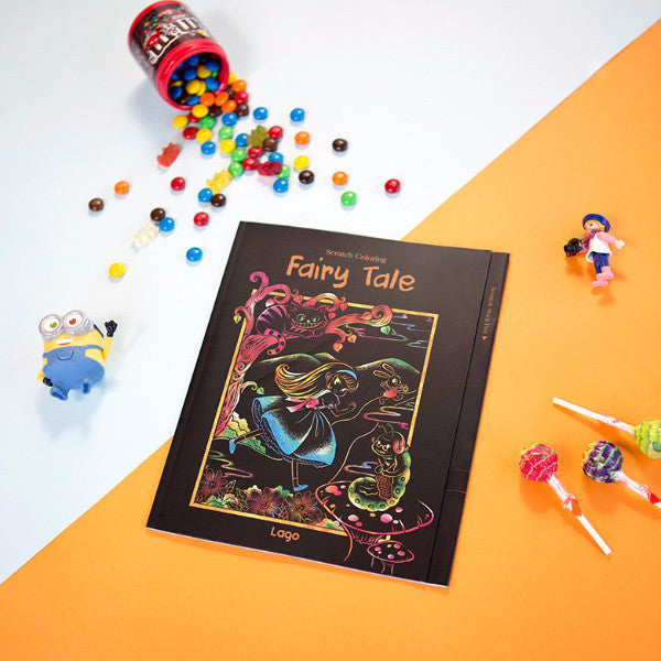 Lago Scratch Art Cartoon Coloring Book for Kids Fairy Tale Drawing