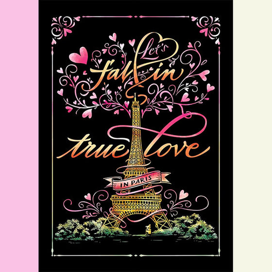 Scratch Postcard Calligraphy - Paris_Art, Fun :)_LAGO - Up-Next