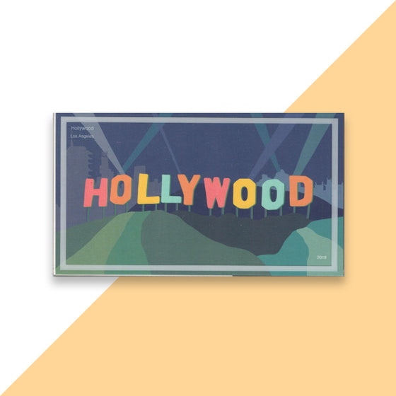World Landmark Wood DIY 3D Puzzle & Postcard Los Angeles Hollywood | Travel Gift