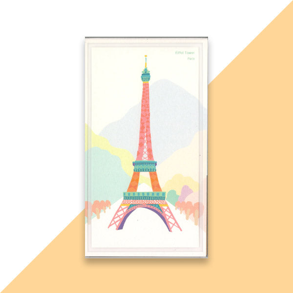 World Landmark Wood DIY 3D Puzzle & Postcard Paris Eiffel Tower | Travel Gift