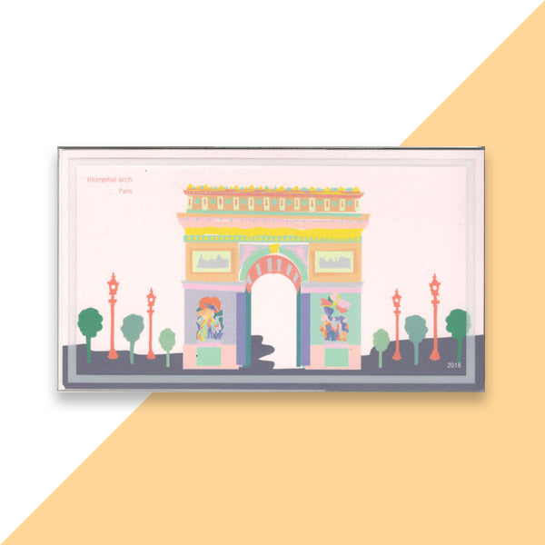 World Landmark Wood DIY 3D Puzzle & Postcard Paris Triumphal Arch