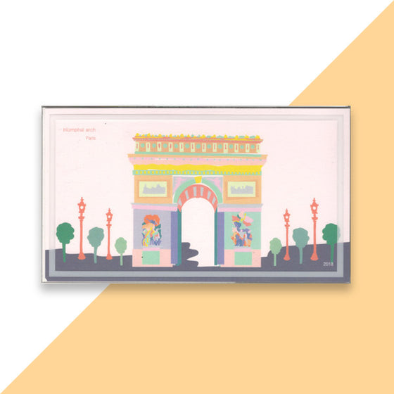 World Landmark Wood DIY 3D Puzzle & Postcard Paris Triumphal Arch