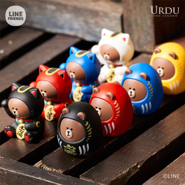 Urdu X LINE FRIENDS 福部屋招財貓系列 (一盒8款)