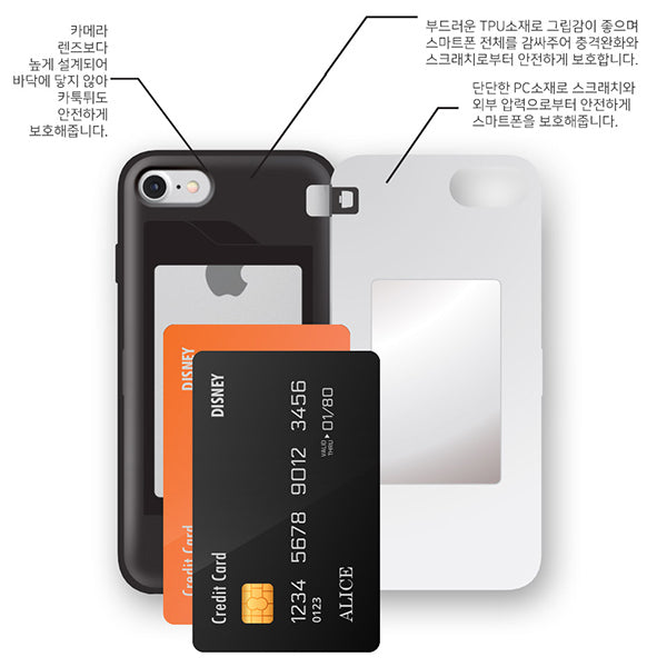 美女與野獸 魔法玫瑰-信用卡八達通手機殻保護套 iPhone Case XS Max 7Plus 8Plus