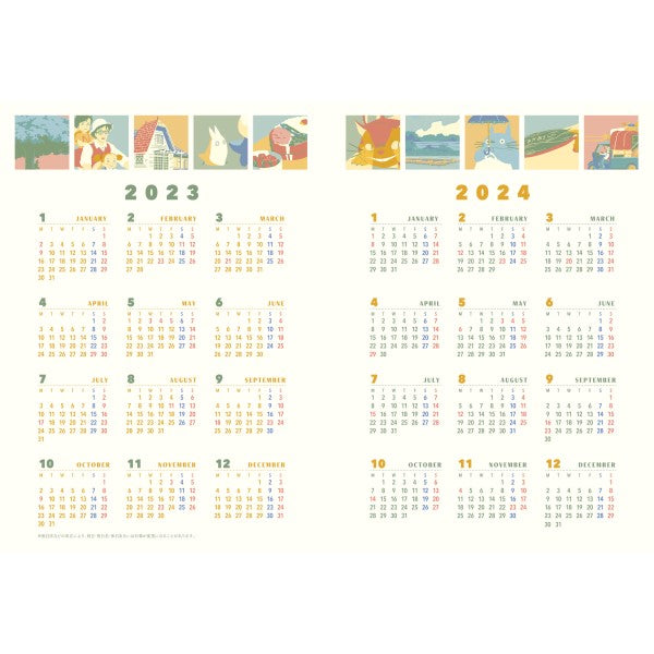 2023年 行事曆 SCHEDULE BOOK - 吉卜力動畫系列 (WTR-55 龍貓 / WMR-20 魔女宅急便)