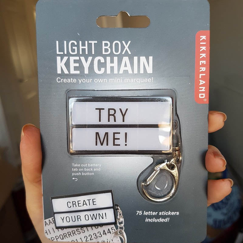 Personalized marquee backlight light box Keychain